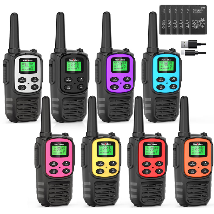 MaxTalker MT10 Walkie Talkies | 22 FRS Channels Rechargeable Two-Way Radio